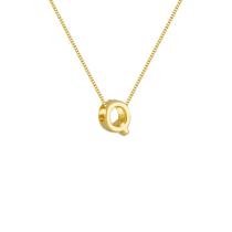 Colar Pingente Letra Q Banhado a Ouro 18k
