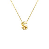 Colar Pingente Letra S Banhado a Ouro 18k Colar Pingente Letra S Banhado a Ouro 18k
