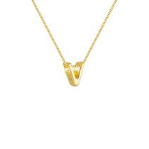 Colar Pingente Letra V Banhado a Ouro 18k Colar Pingente Letra V Banhado a Ouro 18k