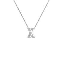 Colar Pingente Letra X Banhado a Prata 925 Colar Pingente Letra X Banhado a Prata 925