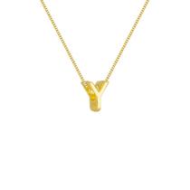 Colar Pingente Letra Y Banhado a Ouro 18k Colar Pingente Letra Y Banhado a Ouro 18k