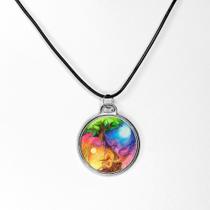 Colar pingente linda arte arvores da vida em resina