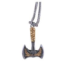 Colar Pingente Machado Odin Aço Inoxidável Nórdico Viking Colar Pingente Machado Odin Aço Inoxidável Nórdico Viking
