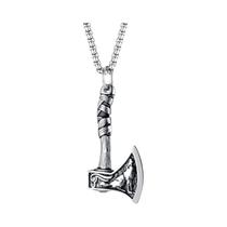 Colar Pingente Machado Viking Lobo Odin Corvo Aço Inoxidável Joia Nórdica Presente De Aniversário