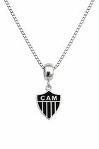 Colar Pingente Masculino Time De Futebol Atlético Mineiro Banhado a Prata 925 Colar Pingente Masculino Time De Futebol Atlético Mineiro Banhado a Prata 925