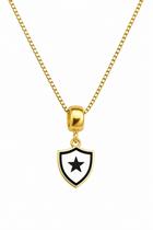 Colar Pingente Masculino Time De Futebol Botafogo Banhado a Ouro 18k Colar Pingente Masculino Time De Futebol Botafogo Banhado a Ouro 18k