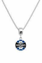 Colar Pingente Masculino Time De Futebol Gremio Banhado a Prata 925 Colar Pingente Masculino Time De Futebol Gremio Banhado a Prata 925