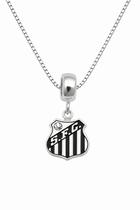 Colar Pingente Masculino Time De Futebol Santos Banhado a Prata 925 Colar Pingente Masculino Time De Futebol Santos Banhado a Prata 925