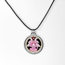 Colar pingente medalha baphomet fofinho arte em resina