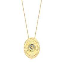 Colar Pingente Medalha De Santo Antônio Banhado A Ouro 18k Colar Pingente Medalha De Santo Antônio Banhado A Ouro 18k