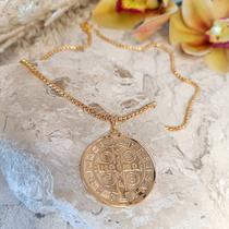 Colar Pingente Medalha São Bento G