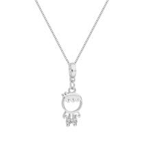 Colar Pingente Menino Banhado a Prata 925 Colar Pingente Menino Banhado a Prata 925
