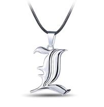 Colar Pingente Metal Anime Death Note Personagem L Lawliet Presentes Geek Acessórios Otaku
