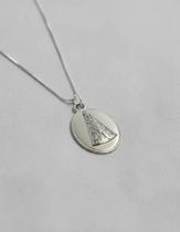 Colar Pingente N Sra Aparecida Medalha banhado a platina