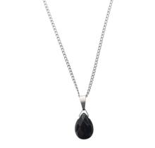 Colar Pingente Onix Facetado e Corrente Aço Proteção