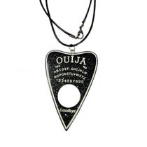 Colar Pingente Ouija Preto Com Glitter
