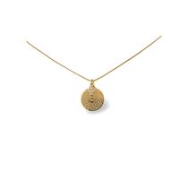 Colar: Pingente Our Father, banhado a ouro 18k, hipoalergênico