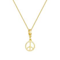 Colar Pingente Paz Banhado a Ouro 18k