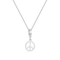 Colar Pingente Paz Banhado a Prata 925