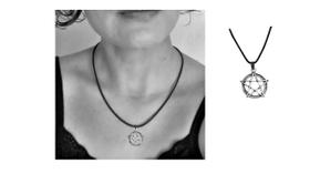 Colar Pingente Pentagrama Estrela 5 Pontas Prateado