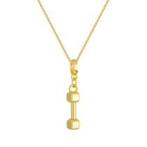 Colar Pingente Peso de Academia Banhado a Ouro 18k Colar Pingente Peso de Academia Banhado a Ouro 18k