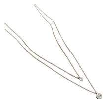 Colar Pingente Prateado Dupla Camada Prata Colar Pingente Prateado Dupla Camada Prata