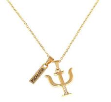 Colar Pingente Psicologia Com Placa Folheado A Ouro 18k Colar Pingente Psicologia Com Placa Folheado A Ouro 18k
