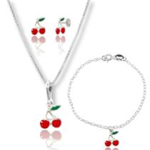 Colar Pingente Pulseira Brinco Infantil Prata Original 925 Colar Pingente Pulseira Brinco Infantil Prata Original 925