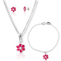 Colar Pingente Pulseira Brinco Infantil Prata Original 925