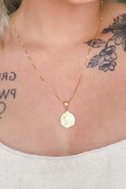 Colar Pingente São Bento Banhado Em Ouro 18k F027 Colar Pingente São Bento Banhado Em Ouro 18k F027