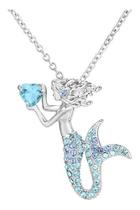 Colar Pingente Sereia De Prata Conto De Fadas Vintage Oceano