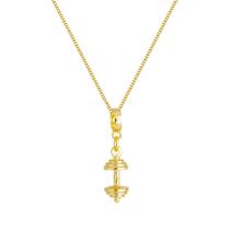 Colar Pingente Supino de Academia Banhado a Ouro 18k Colar Pingente Supino de Academia Banhado a Ouro 18k