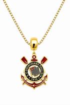 Colar Pingente Times Masculino Banhado a Ouro 18k PEÇA:Corinthians