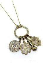 Colar Pingentes da Sorte Ouro 18k Colar Pingentes da Sorte Ouro 18k