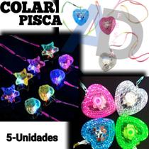 Colar Pisca Pisca Colorido Sortido kit 30un, festa adereços