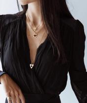 Colar Placa Coração Colar Placa Coração