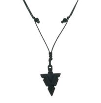 Colar ponta de flecha black aço inox black