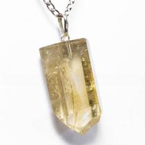 Colar Pontinha Citrino Natural 26mm Montagem em Prata 950 Colar Pontinha Citrino Natural 26mm Montagem em Prata 950