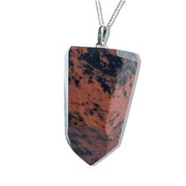 Colar Pontinha Obsidiana Mahogany GrandePino Prata 950