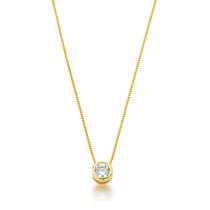 Colar Ponto de Luz 7,7mm Banhada a Ouro 18k Colar Ponto de Luz 7,7mm Banhada a Ouro 18k