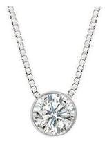 Colar Ponto de Luz Diamante Brilhante 27 Pts Ouro Branco 18K K540