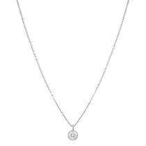 Colar Ponto De Luz Em Prata 925 + Brinco 10mm Prata 950