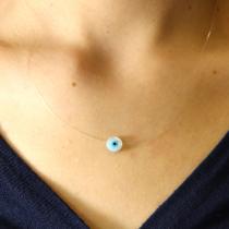 Colar ponto de luz olho grego prata legitima 925 Colar ponto de luz olho grego prata legitima 925