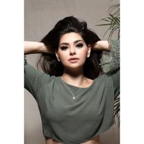 Colar ponto de luz oval ouro 18k