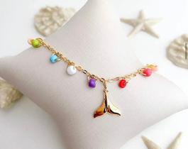 Colar praia dourado em bijoteria