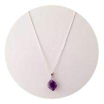 Colar Prata 925 Ametista Semi Lapidada Legítima - P. Vecchio Colar Prata 925 Ametista Semi Lapidada Legítima - P. Vecchio