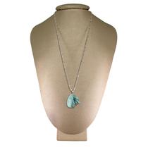 Colar Prata 925 Cadeado Turquesa Bruta - Ponte Vecchio Joias