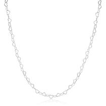 Colar Prata 925 Choker Elo De Coração Pura Legitima