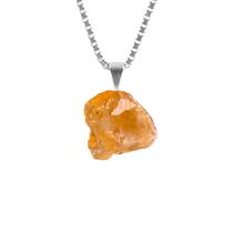 Colar Prata 925 Citrino Bruto Verdadeiro - Ponte Vecchio