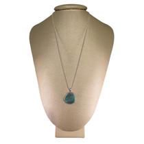 Colar Prata 925 Diamantado Turquesa Polida - Ponte Vecchio